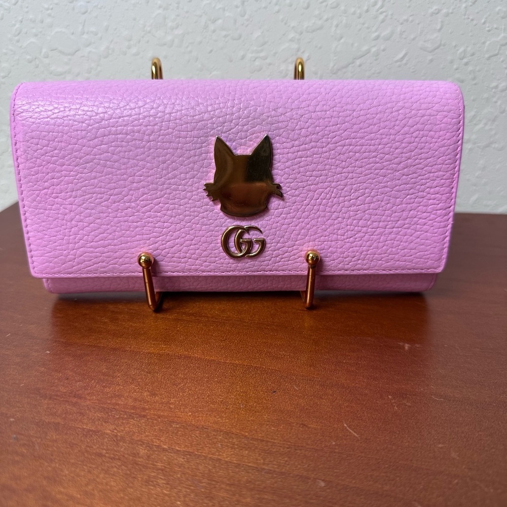 Gucci Limited Edition Marmont Leather Bosco
Gold Wallet